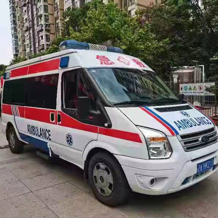 胶州长途救护车护送病人返乡
